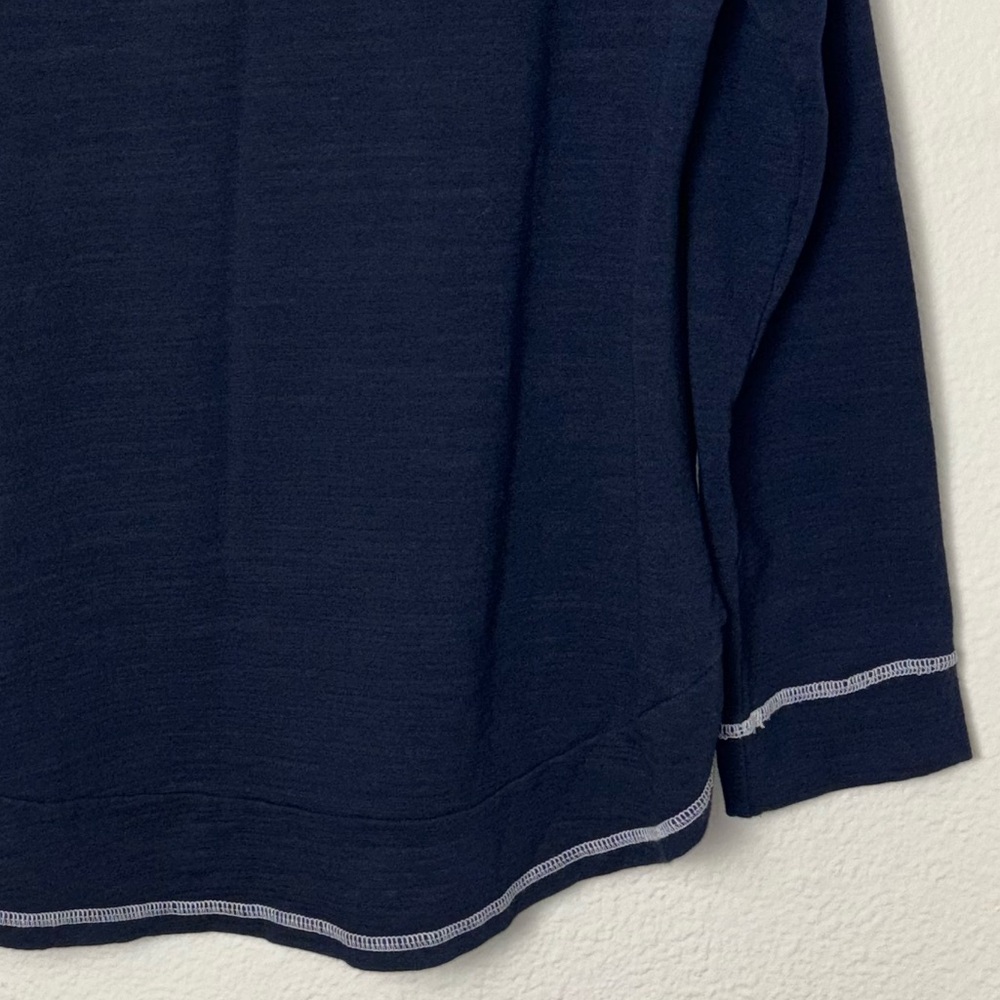 T by Talbot Slub Terry Sweatshirt navy blue woman's size medium UPF 50+ - Picture 15 of 16